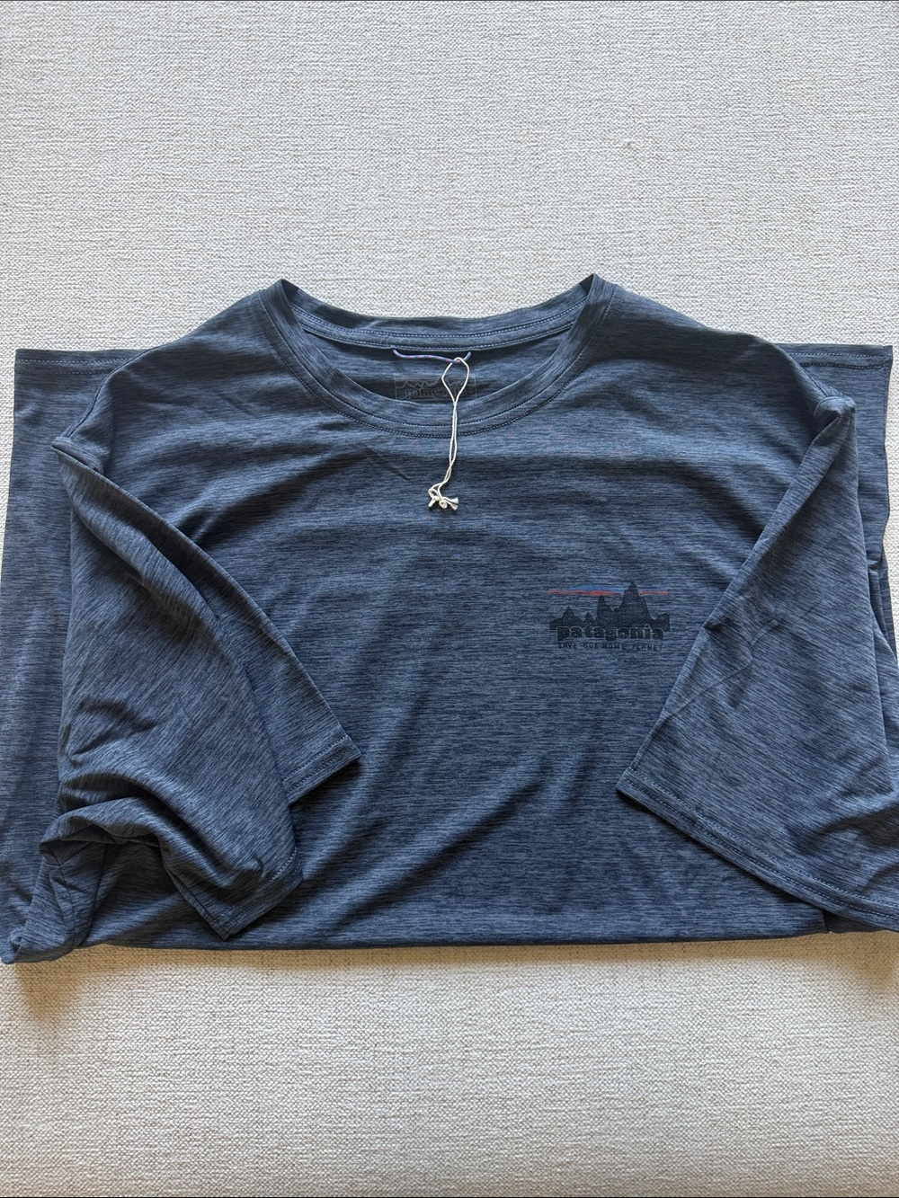 Patagonia Men's Dark Heather Navy Short Sleeve Crew Tee
